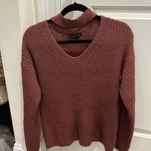 Choker Neck Oversized Sweater